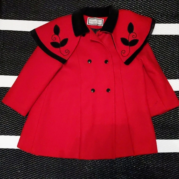 Casual Time Red and Black Peacoat Girls 4T - Picture 2 of 6